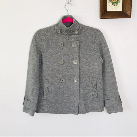 J. Crew Jackets & Blazers - J. Crew Military Style Gray Wool Cardigan Size S